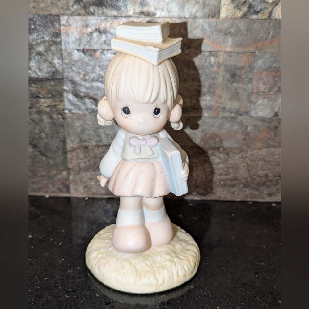 Enesco Precious Moments Figurine with‎ School Books "September"